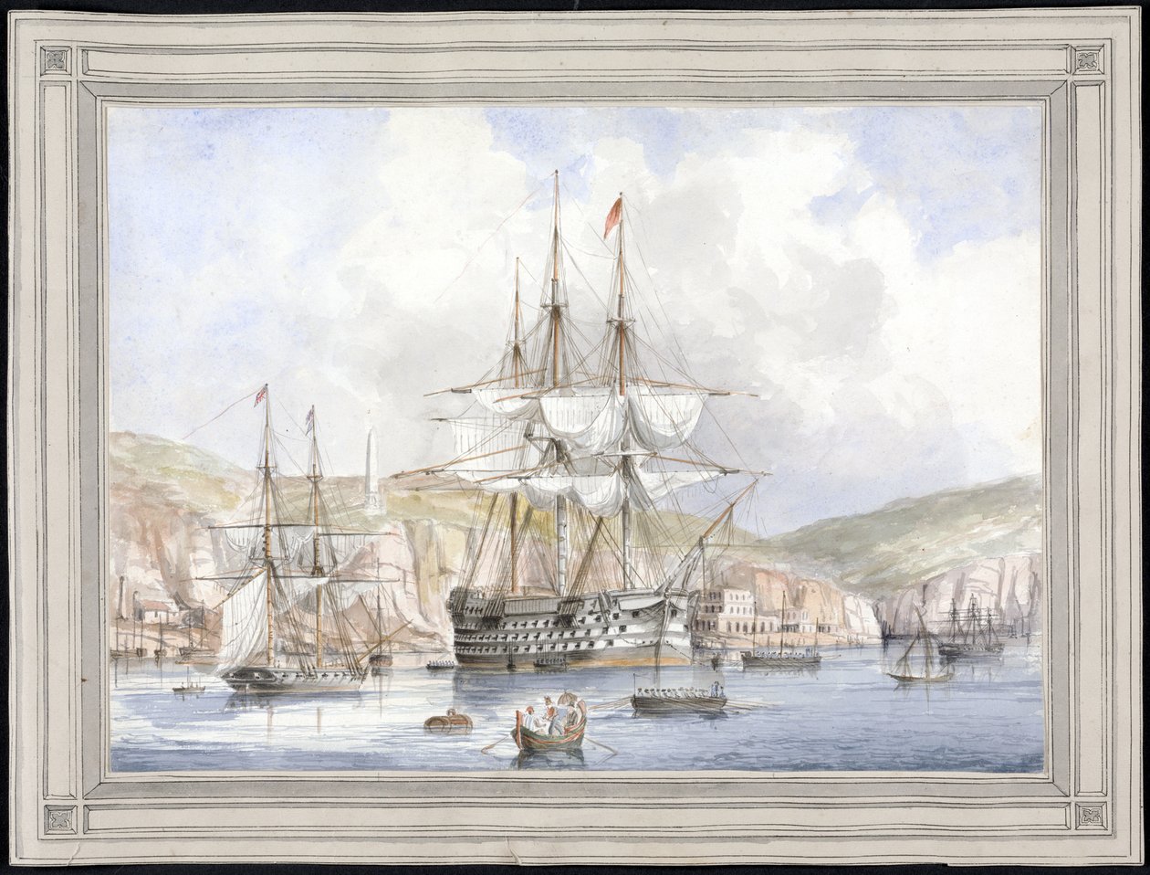 Uitzicht op Malta door Charles Andrew Dyce