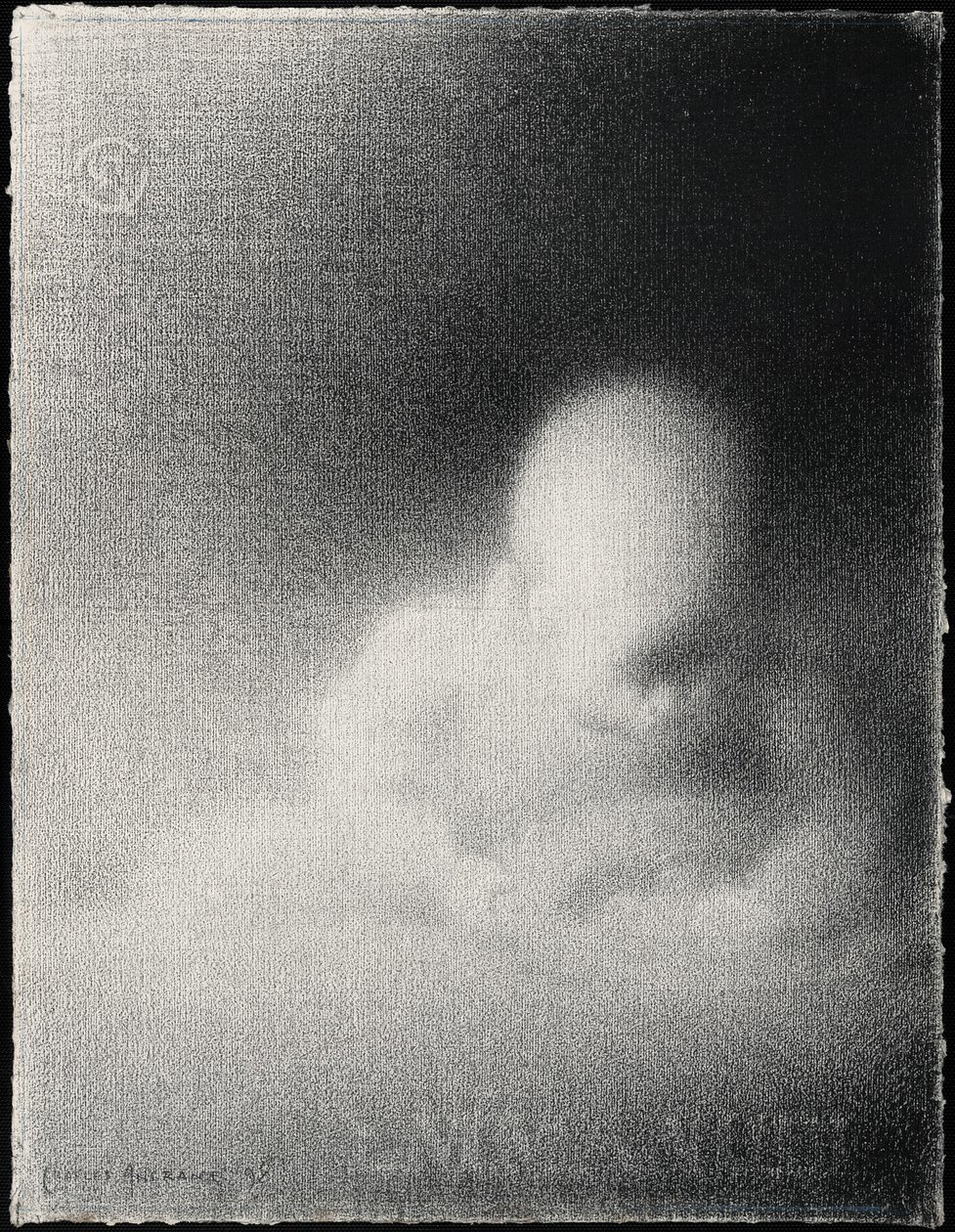 Hoofd van een kind (Emmanuel) door Charles Angrand