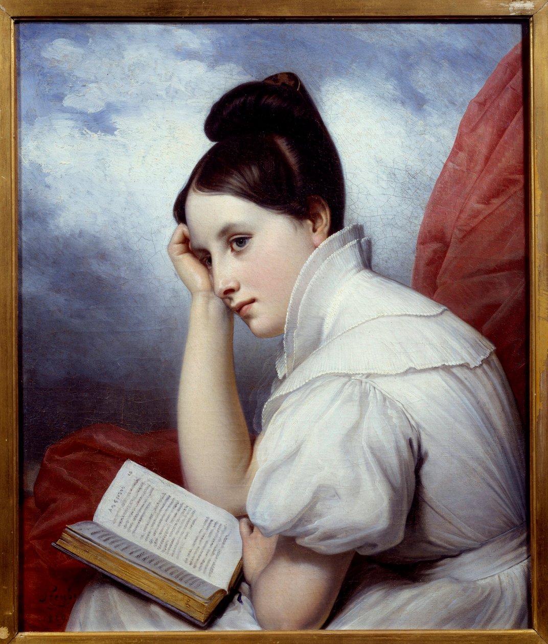 Het leeslicht door Charles Auguste Steuben