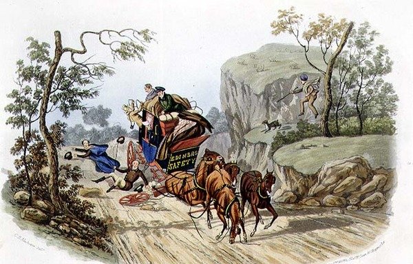 "Ongelukken gebeuren bij de best uitgeruste koetsen!", gegraveerd door R.G. Reeve, uitgegeven door Thomas McLean door Charles B. (after) Newhouse