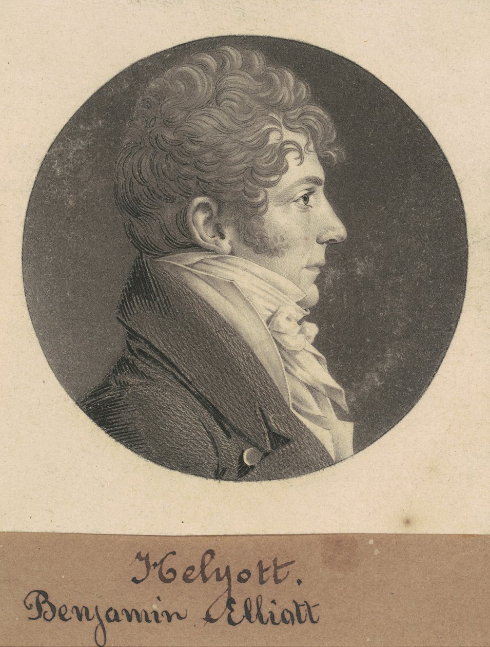 Benjamin Elliott door Charles B. J. Févret de Saint Mémin