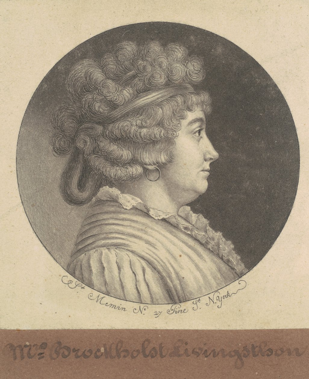 Catherine Keteltas Livingston door Charles B. J. Févret de Saint Mémin