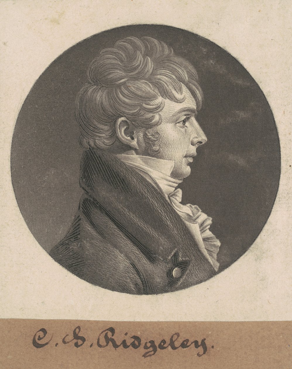 Charles Sterett Ridgely door Charles B. J. Févret de Saint Mémin
