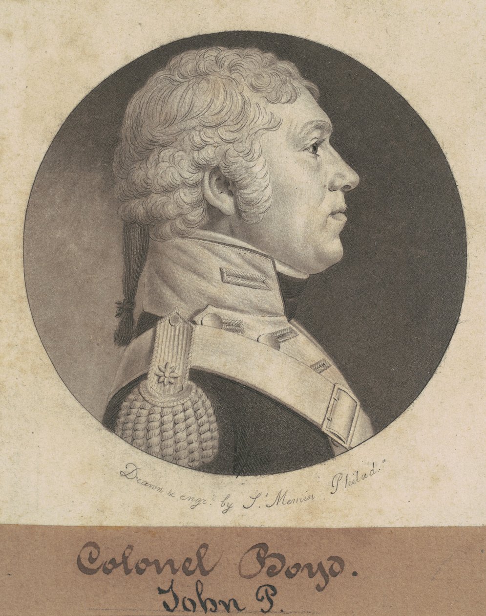 Kolonel Boyd door Charles B. J. Févret de Saint Mémin