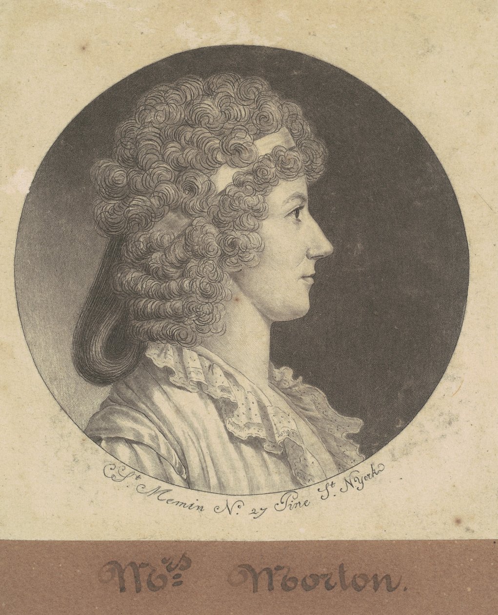 Cornelia Schuyler Morton door Charles B. J. Févret de Saint Mémin