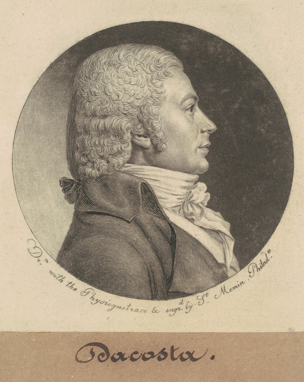 Dacosta door Charles B. J. Févret de Saint Mémin