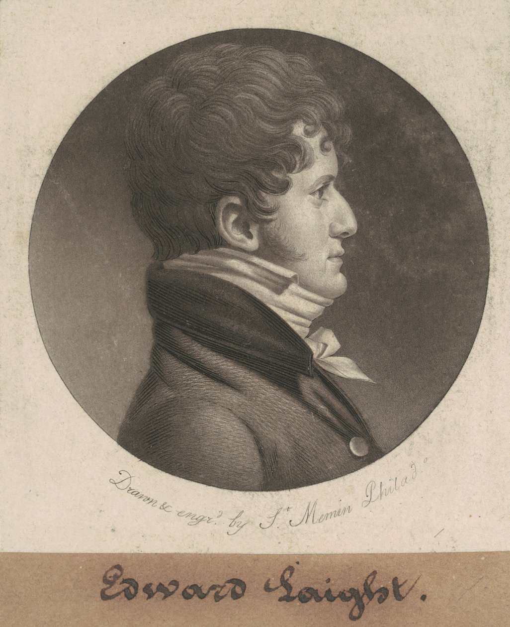 Edward Laight door Charles B. J. Févret de Saint Mémin