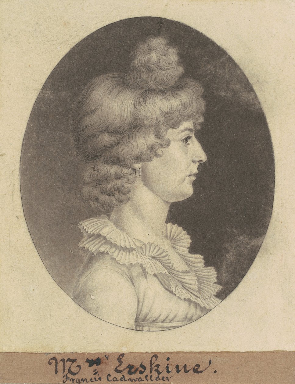 Frances Cadwalader Erskine door Charles B. J. Févret de Saint Mémin