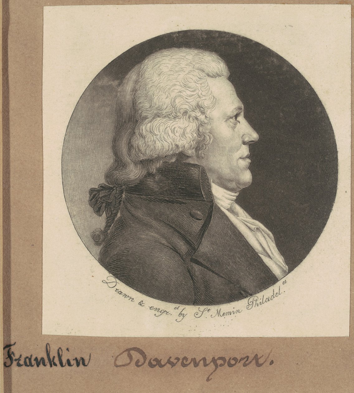 Franklin Davenport door Charles B. J. Févret de Saint Mémin