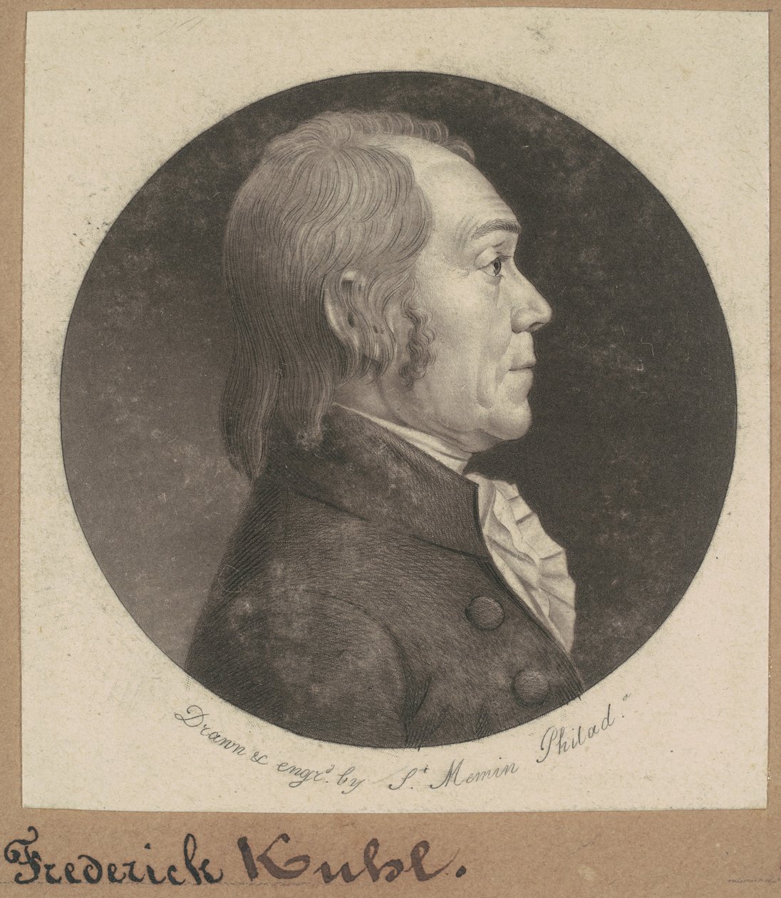 Frederick Kuhl door Charles B. J. Févret de Saint Mémin