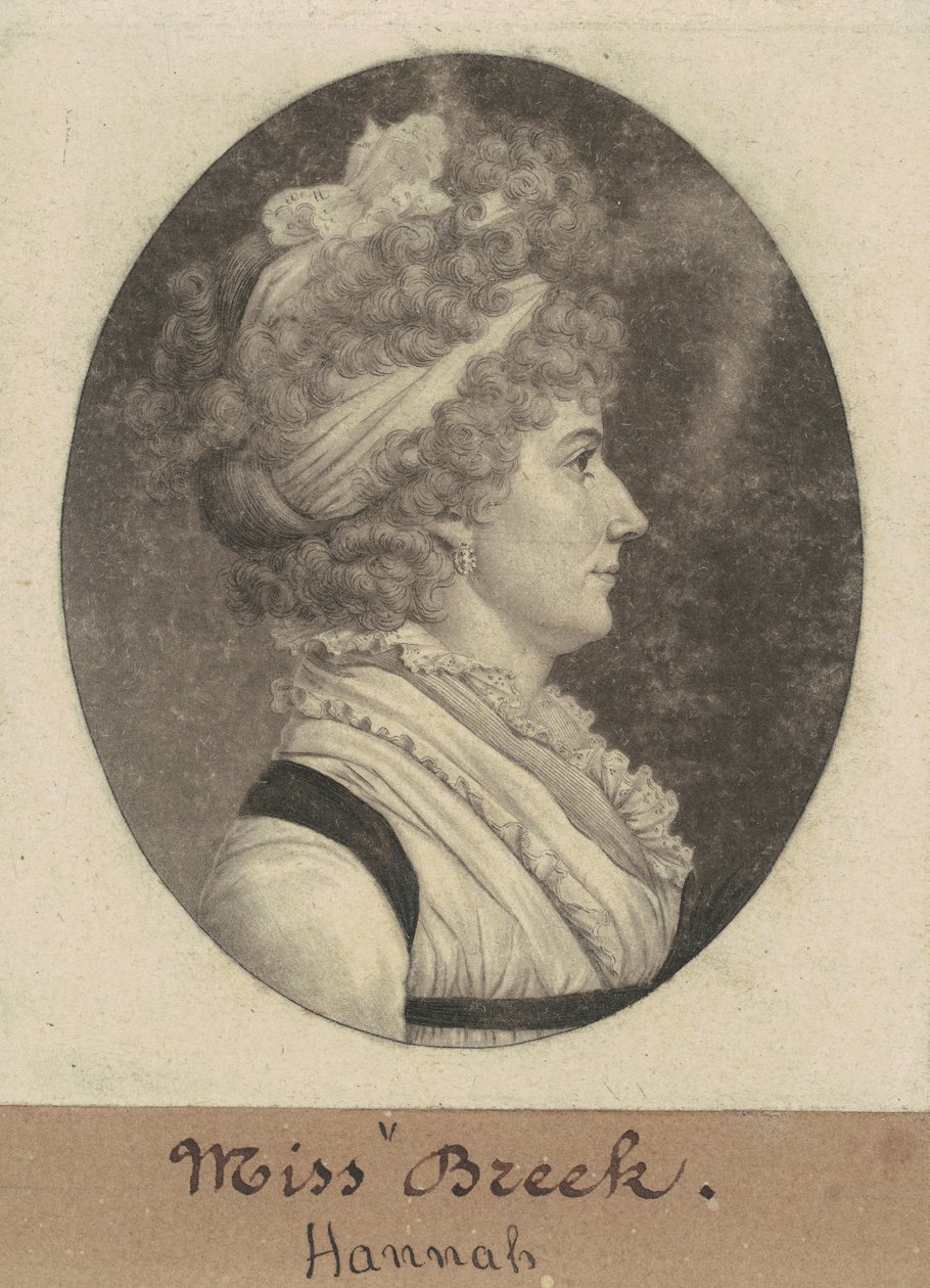 Hannah Breck door Charles B. J. Févret de Saint Mémin