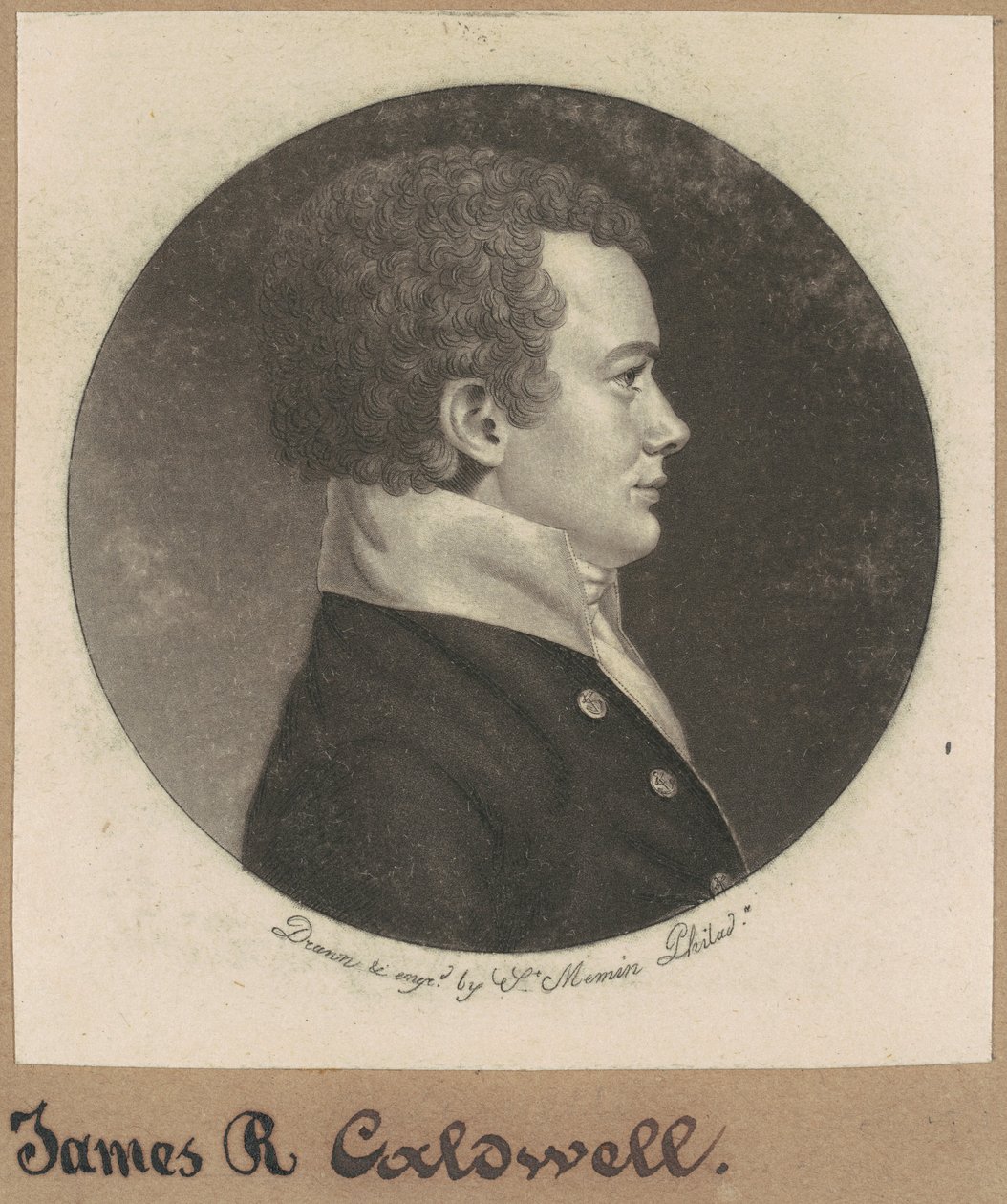 James R. Caldwell door Charles B. J. Févret de Saint Mémin