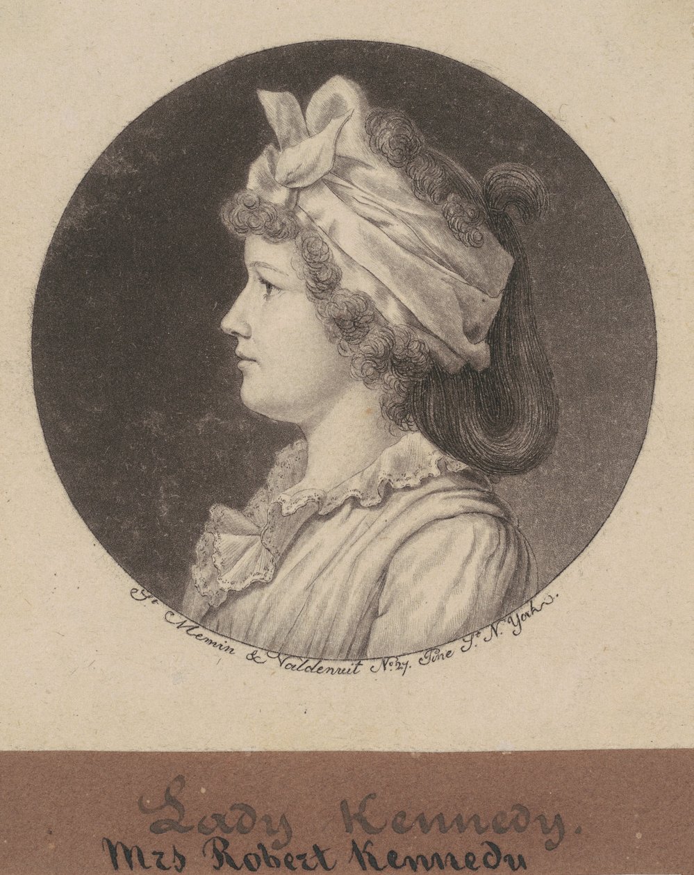 Jane Macomb Kennedy door Charles B. J. Févret de Saint Mémin