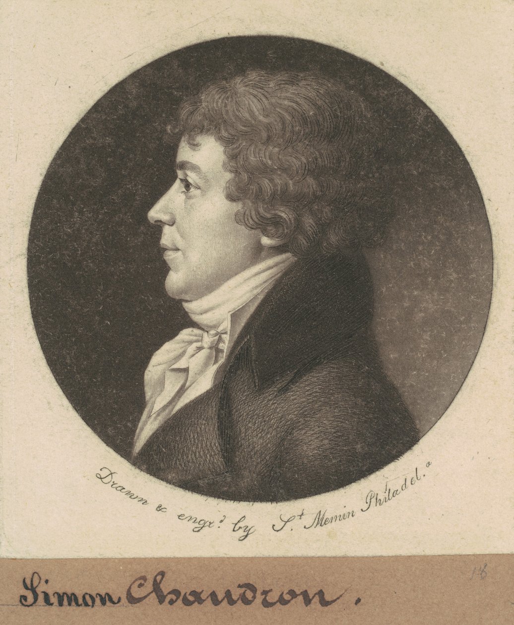 Jean Simon Chaudron door Charles B. J. Févret de Saint Mémin