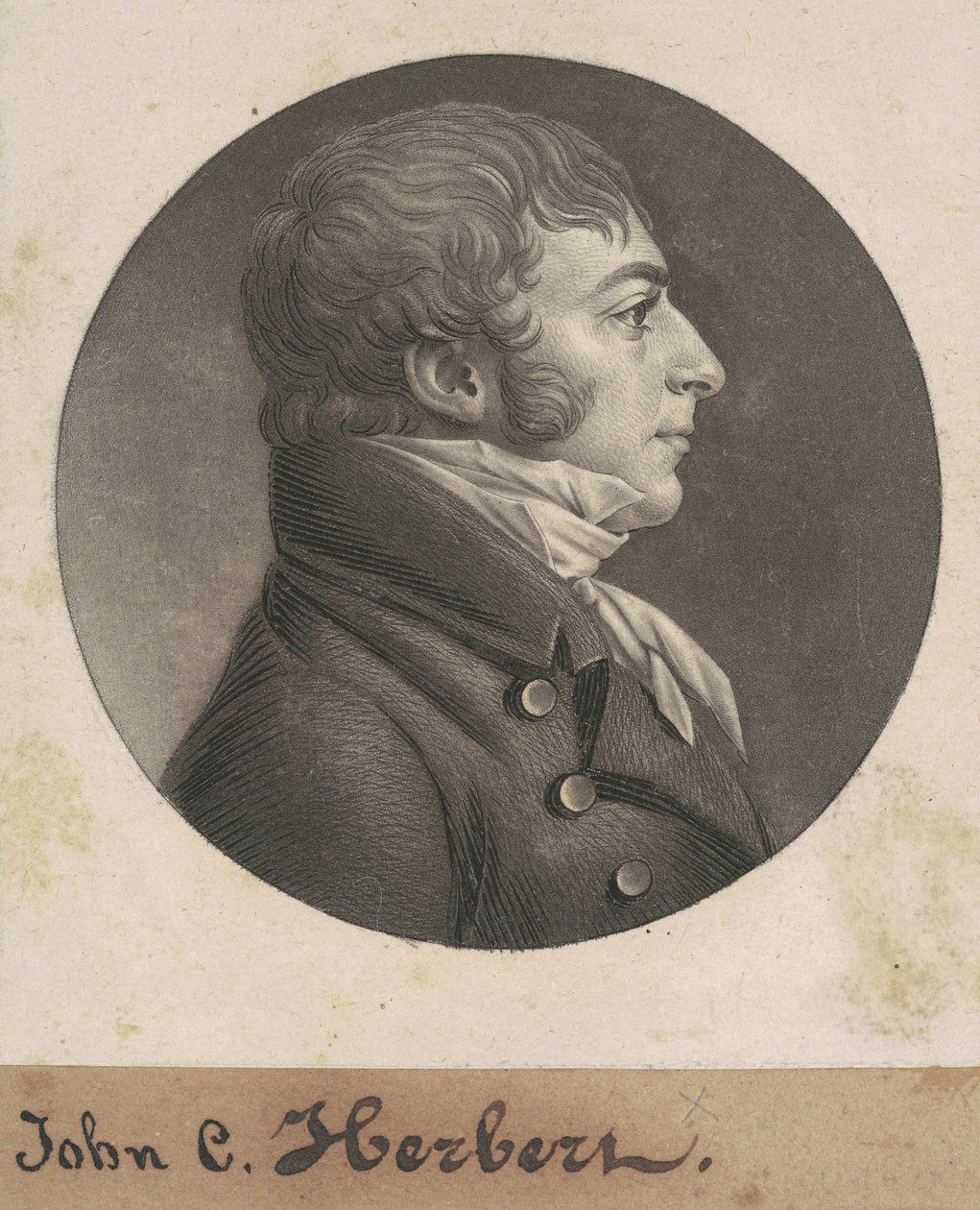 John Carlyle Herbert door Charles B. J. Févret de Saint Mémin