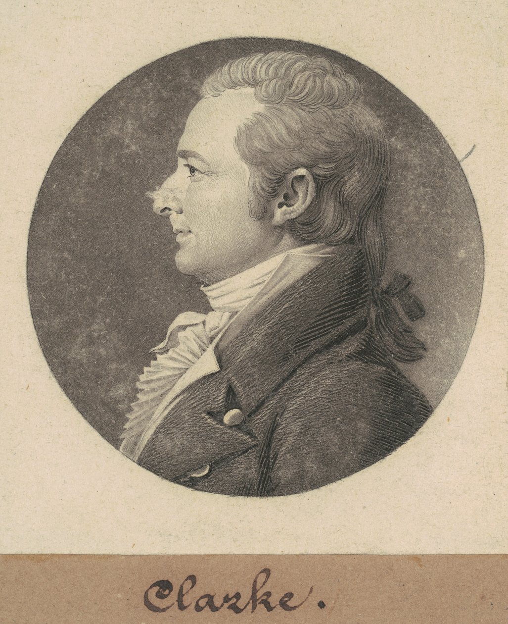 John Clarke door Charles B. J. Févret de Saint Mémin
