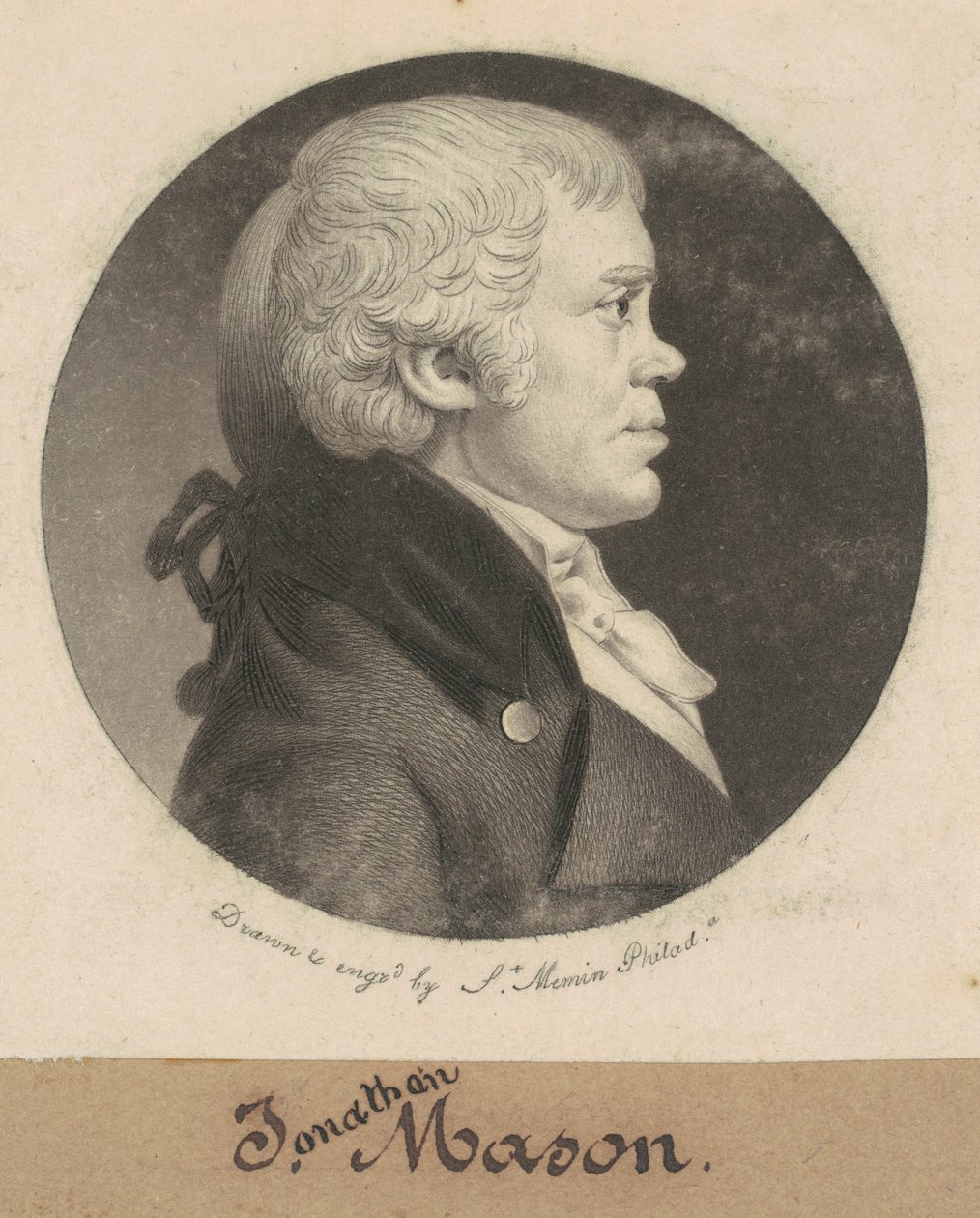 Jonathan Mason door Charles B. J. Févret de Saint Mémin