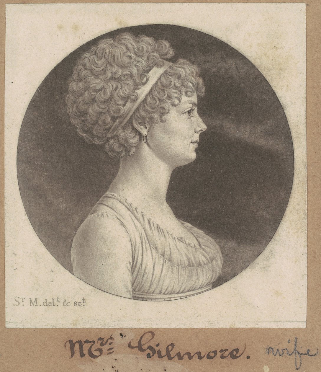 Mary Ann Smith Gilmor door Charles B. J. Févret de Saint Mémin