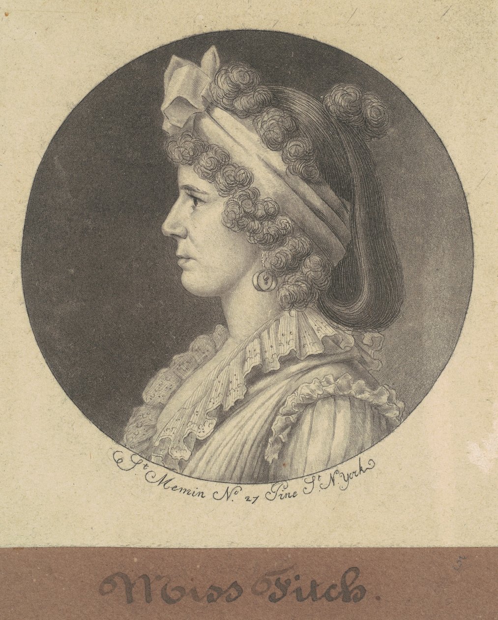 Miss Fitch door Charles B. J. Févret de Saint Mémin