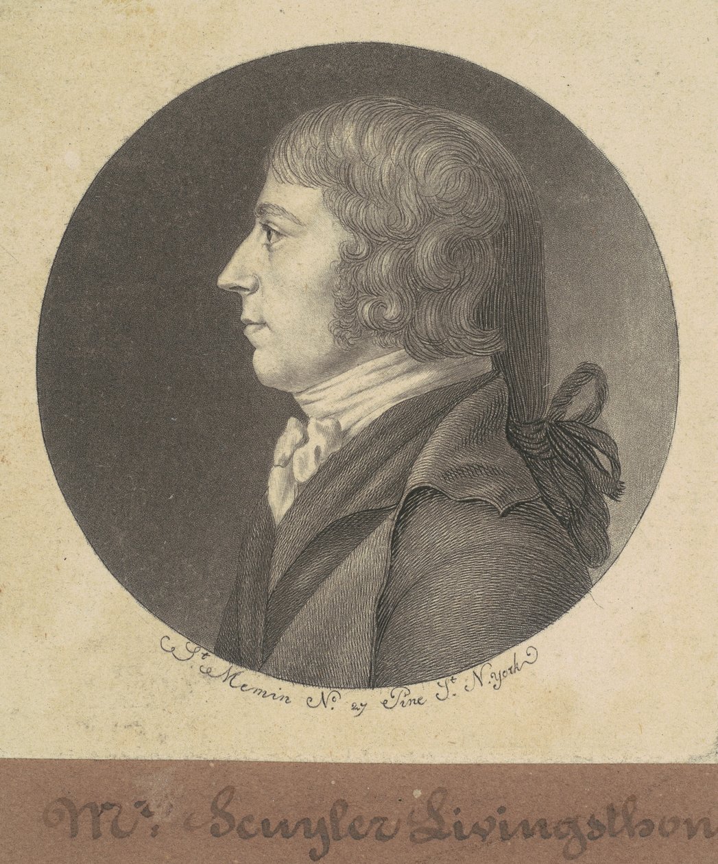 Peter Schuyler Livingston door Charles B. J. Févret de Saint Mémin