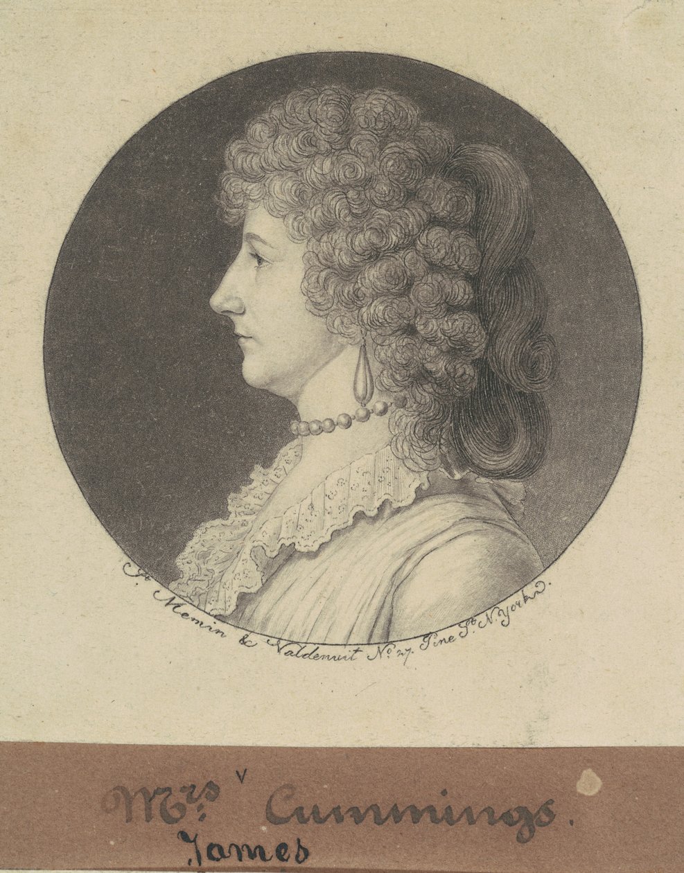 Phoebe Harisson Cuming door Charles B. J. Févret de Saint Mémin