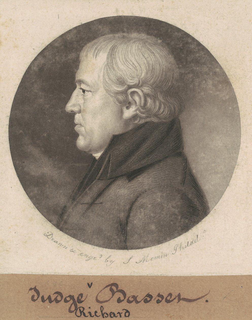 Richard Bassett door Charles B. J. Févret de Saint Mémin