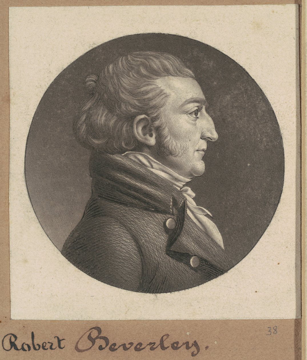 Robert Beverley IV door Charles B. J. Févret de Saint Mémin