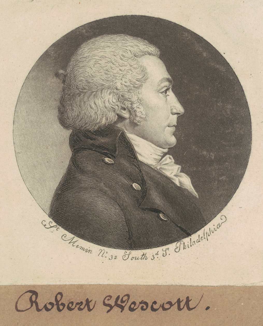 Robert Wescott door Charles B. J. Févret de Saint Mémin