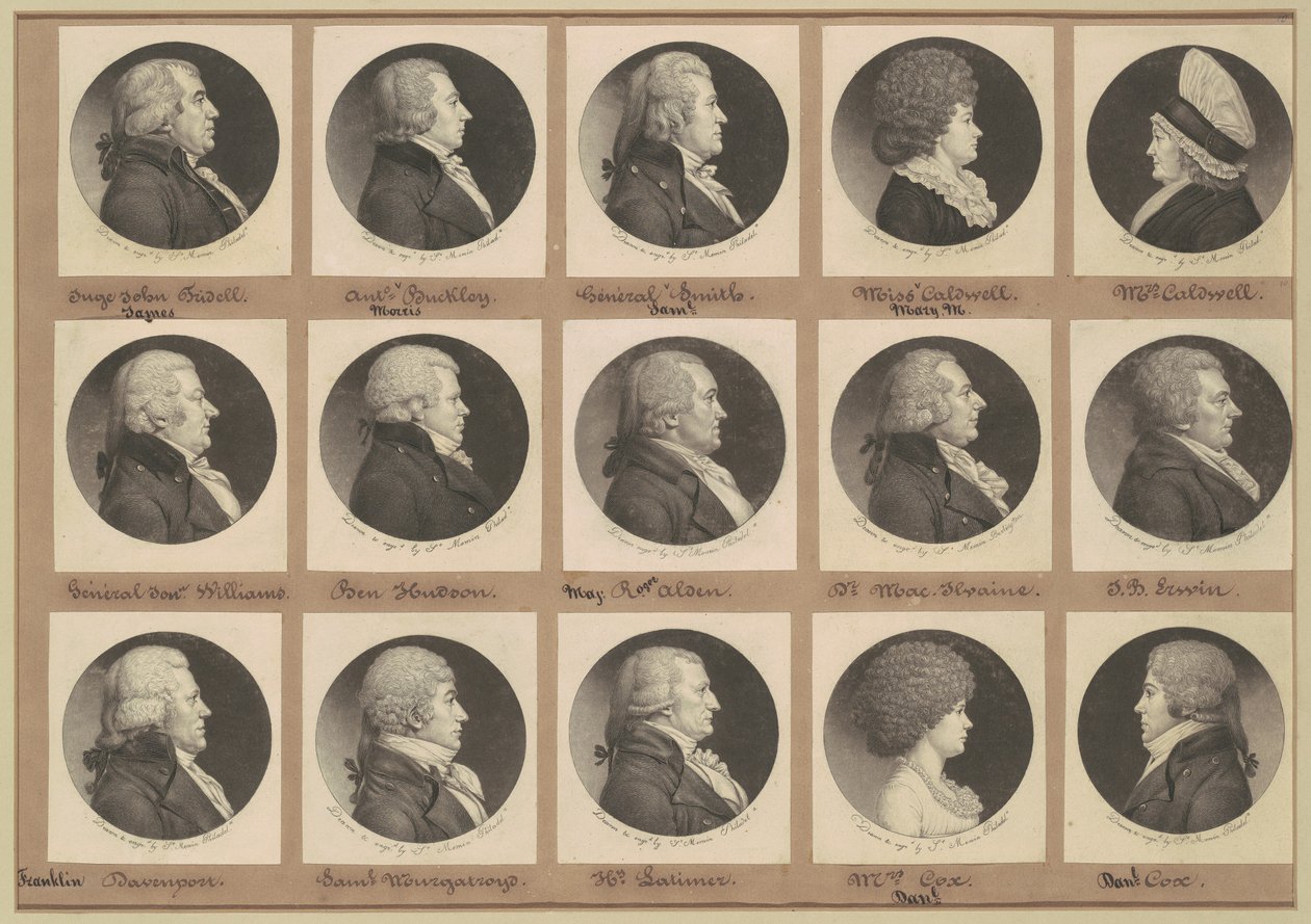 Saint-Mémin collectie van portretten, Groep 10 door Charles B. J. Févret de Saint Mémin