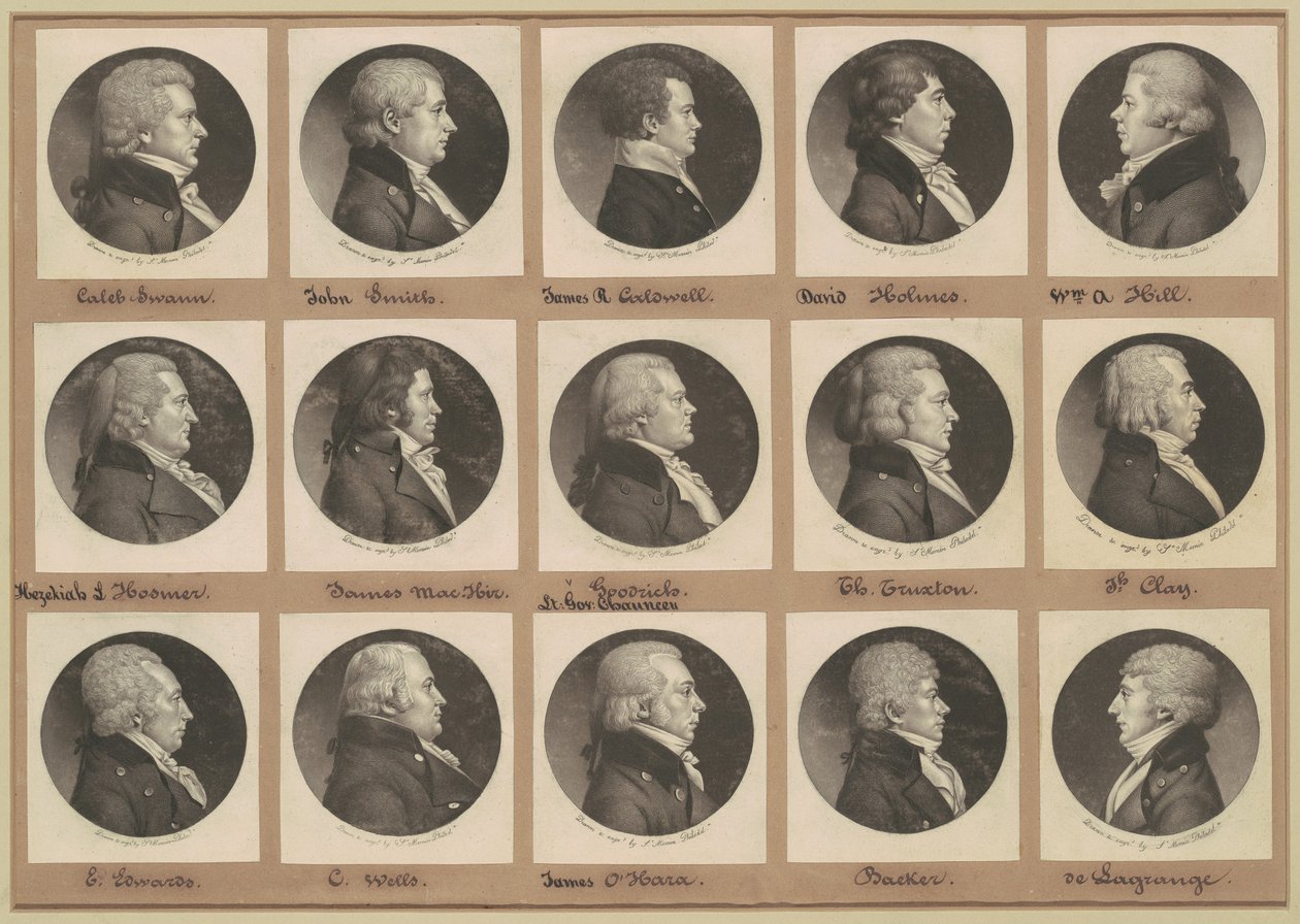 Saint-Mémin Collectie van Portretten, Groep 13 door Charles B. J. Févret de Saint Mémin