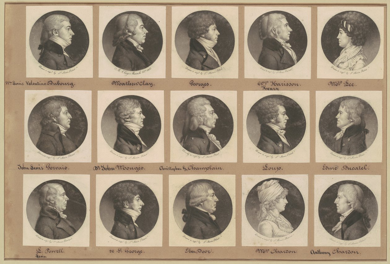Saint-Mémin collectie van portretten, groep 15 door Charles B. J. Févret de Saint Mémin