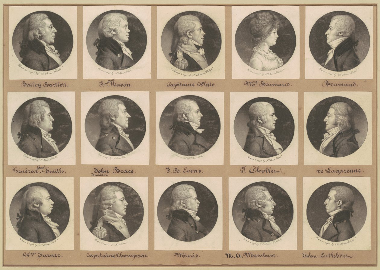 Saint-Mémin collectie van portretten, groep 16 door Charles B. J. Févret de Saint Mémin