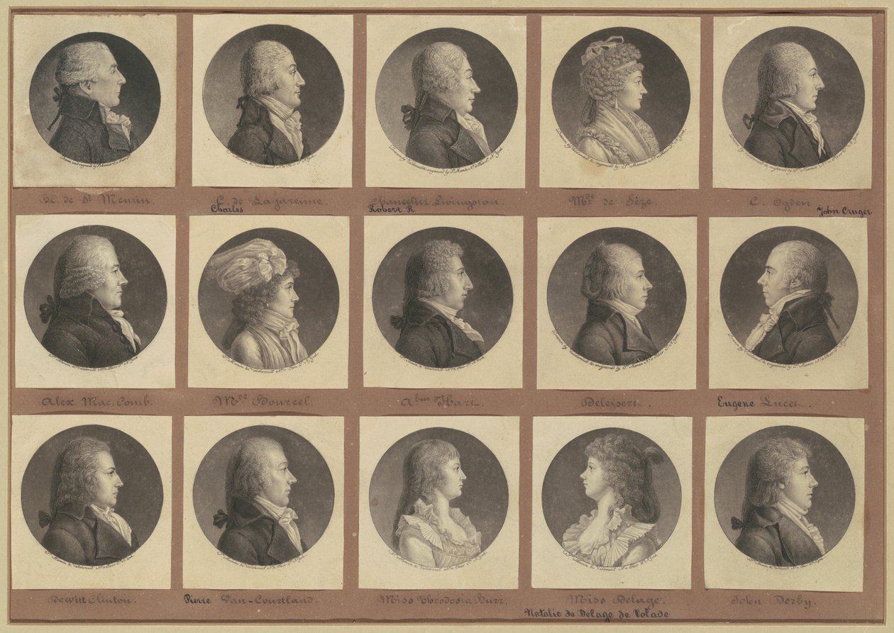 Saint-Mémin Collectie van Portretten, Groep 1 door Charles B. J. Févret de Saint Mémin