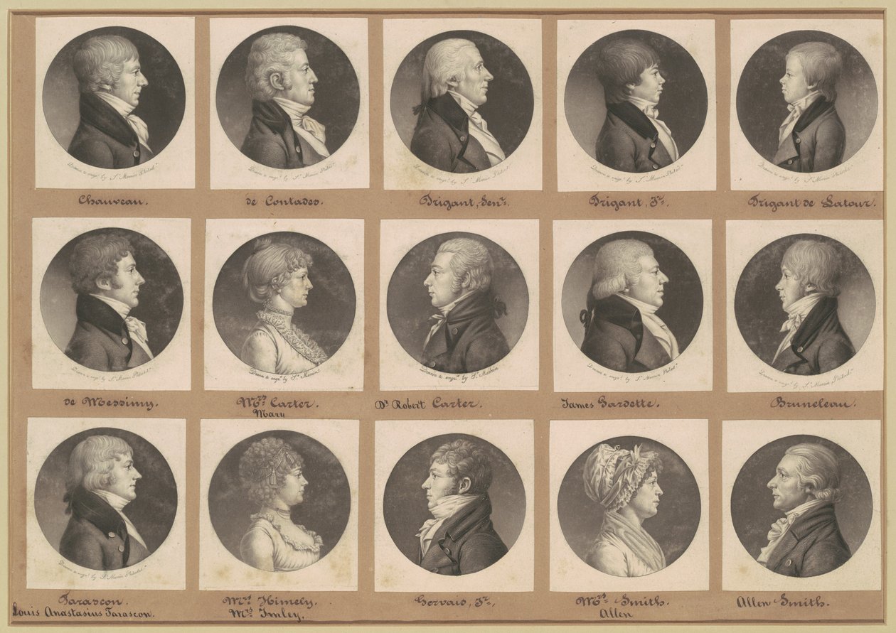 Saint-Mémin Portretcollectie, Groep 20 door Charles B. J. Févret de Saint Mémin