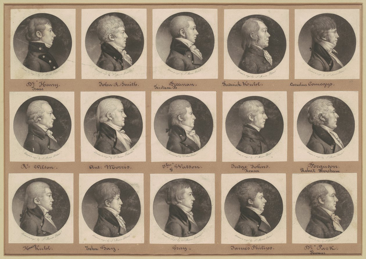 Saint-Mémin collectie van portretten, groep 22 door Charles B. J. Févret de Saint Mémin