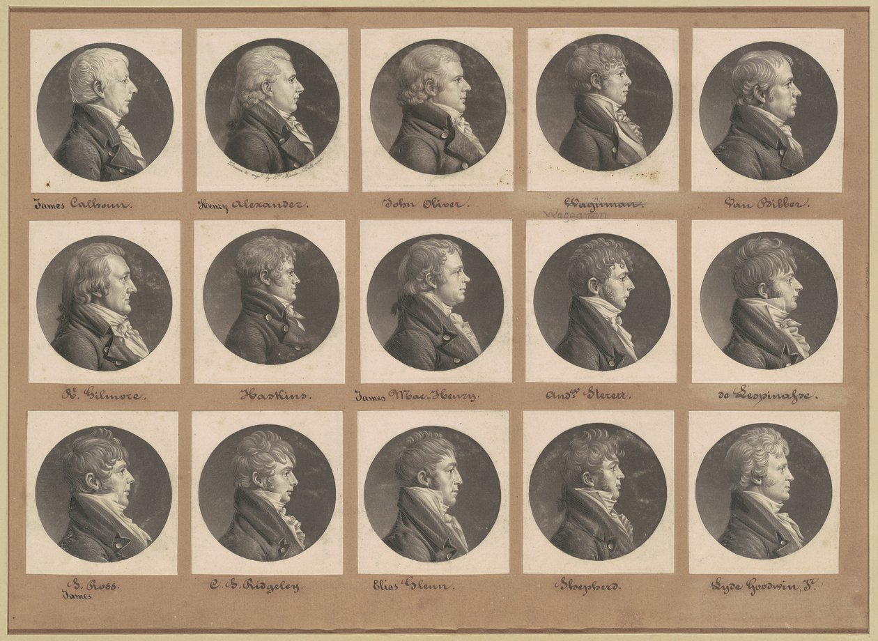 Saint-Mémin Portretcollectie, Groep 26 door Charles B. J. Févret de Saint Mémin