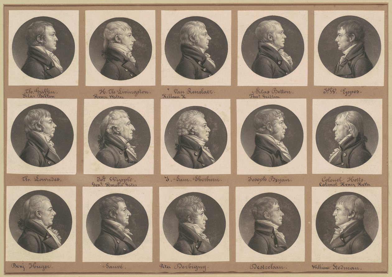 Saint-Mémin Collectie van Portretten, Groep 32 door Charles B. J. Févret de Saint Mémin