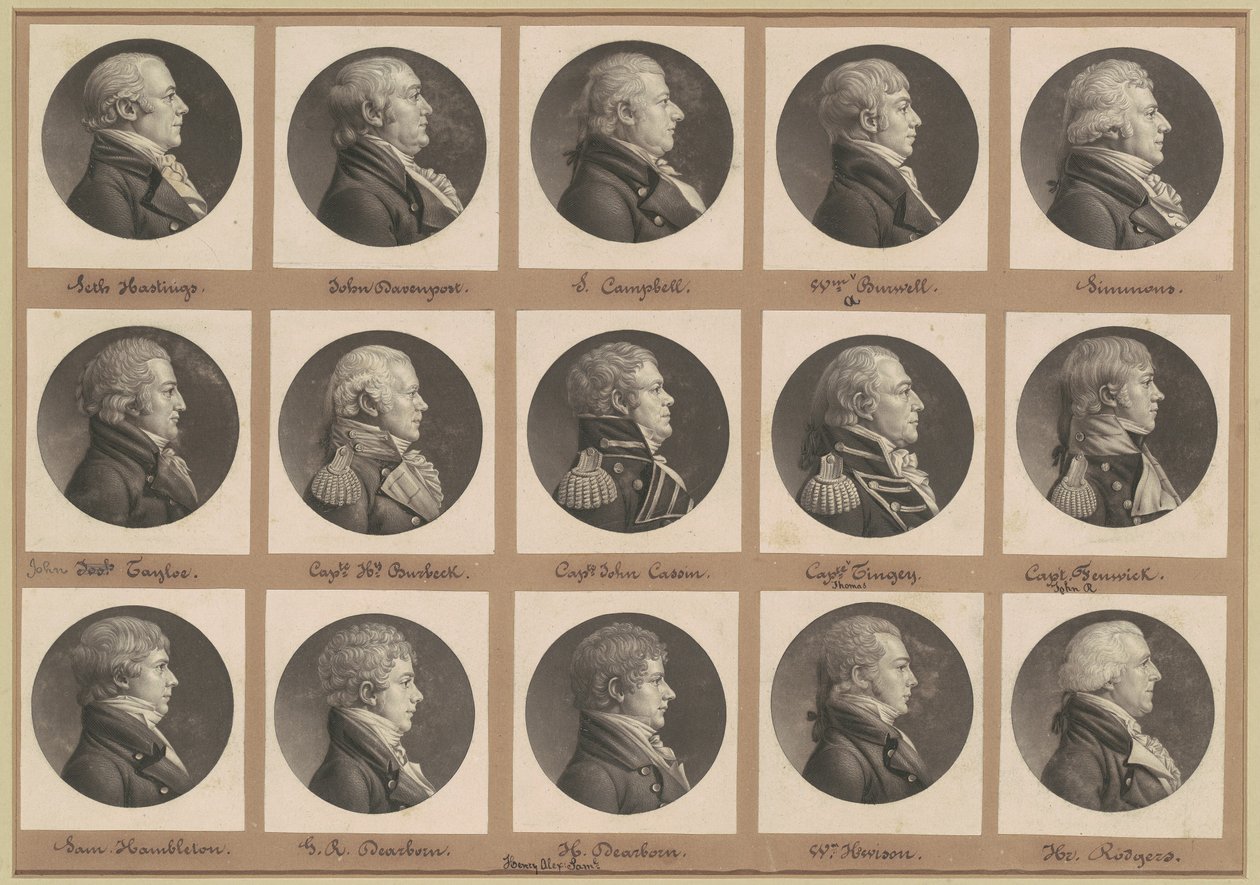 Saint-Mémin collectie van portretten, Groep 34 door Charles B. J. Févret de Saint Mémin