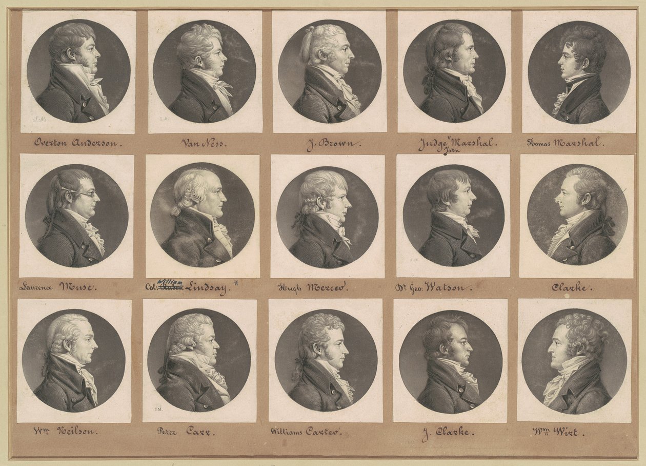 Saint-Mémin Portretcollectie, Groep 40 door Charles B. J. Févret de Saint Mémin