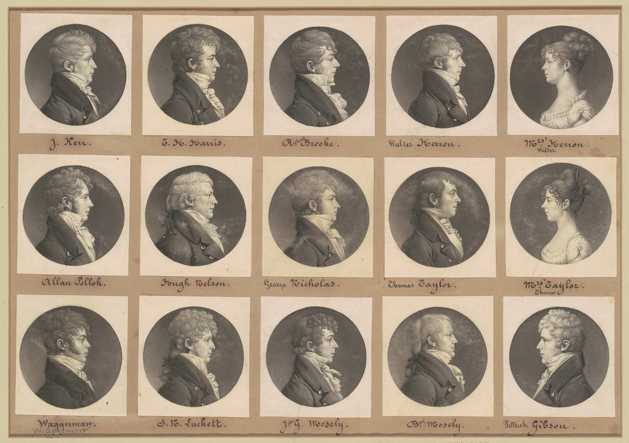 Saint-Mémin collectie van portretten, Groep 42 door Charles B. J. Févret de Saint Mémin