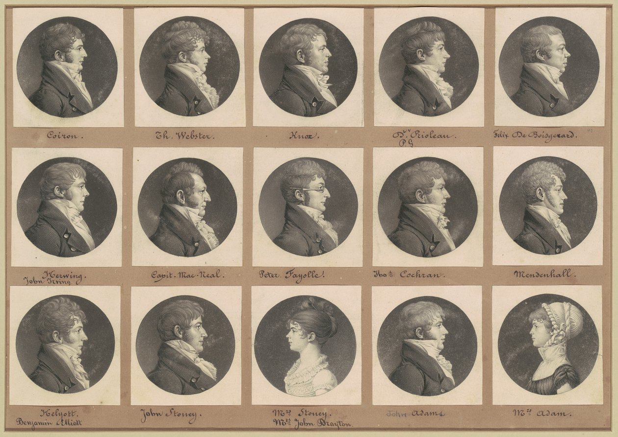 Saint-Mémin collectie van portretten, groep 47 door Charles B. J. Févret de Saint Mémin