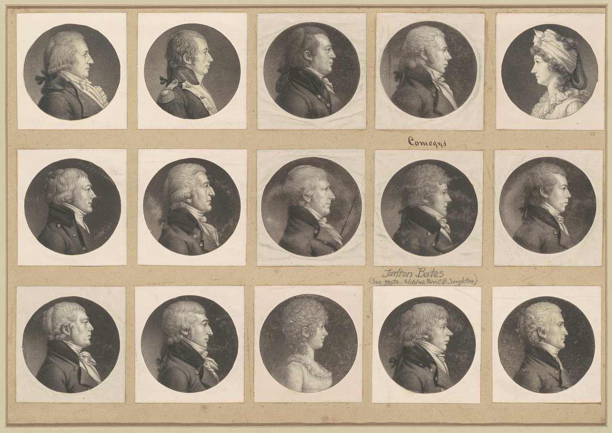 Saint-Mémin Collectie van Portretten, Groep 53 door Charles B. J. Févret de Saint Mémin