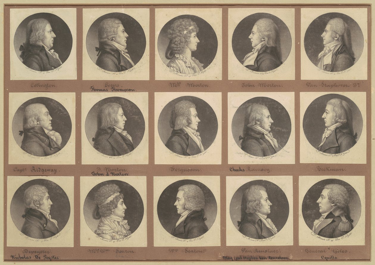 Saint-Mémin Collectie van Portretten, Groep 6 door Charles B. J. Févret de Saint Mémin