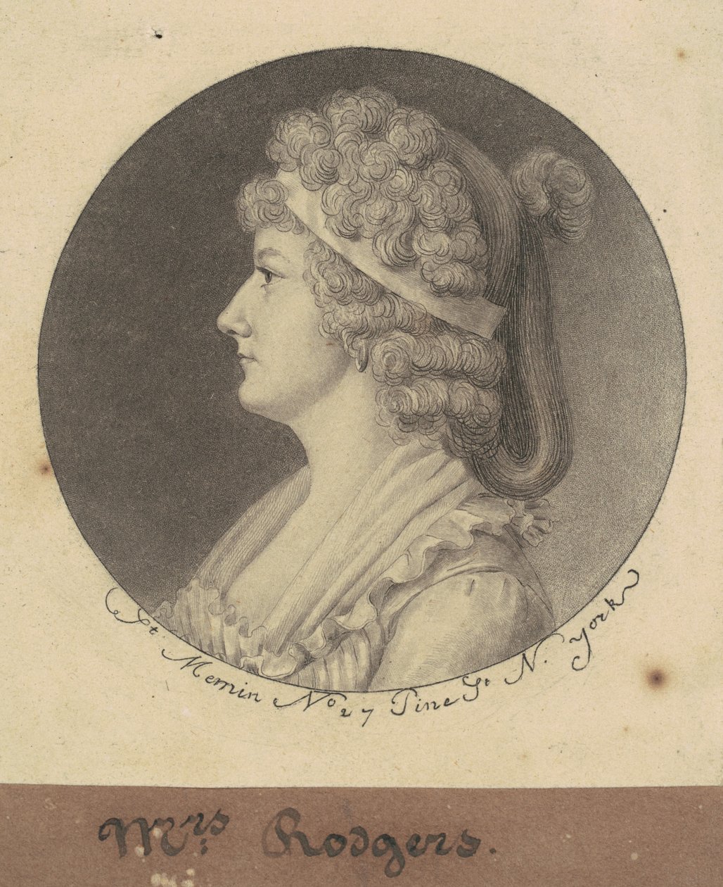 Sarah Elizabeth Rogers door Charles B. J. Févret de Saint Mémin