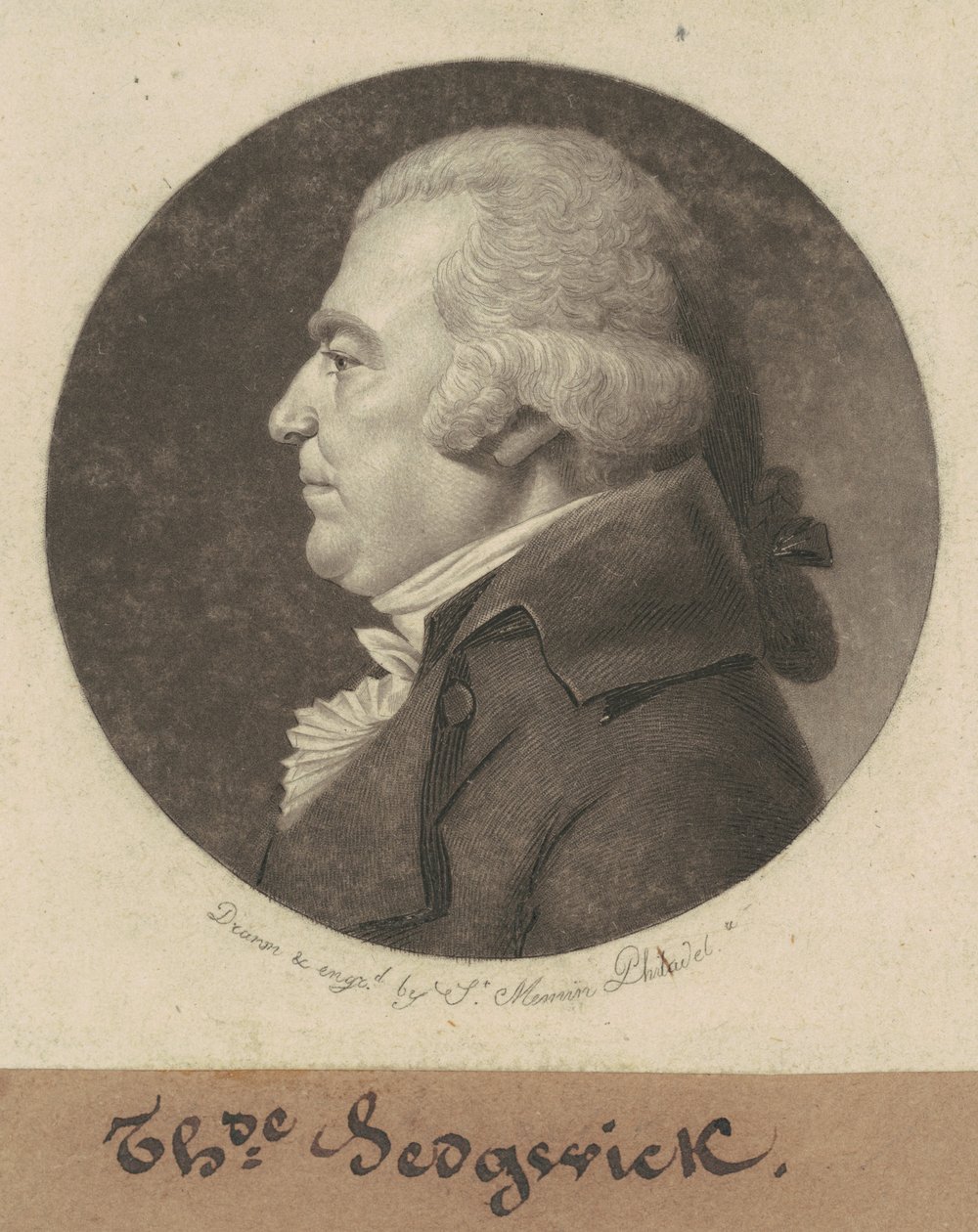 Theodore Sedgwick door Charles B. J. Févret de Saint Mémin