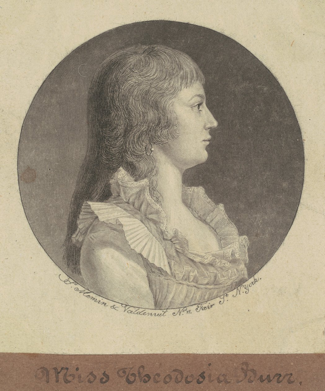 Theodosia Burr door Charles B. J. Févret de Saint Mémin