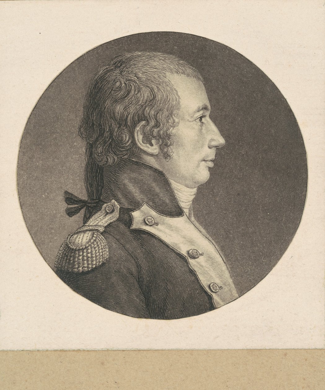 Onbekende kolonel van de Franse infanterie door Charles B. J. Févret de Saint Mémin
