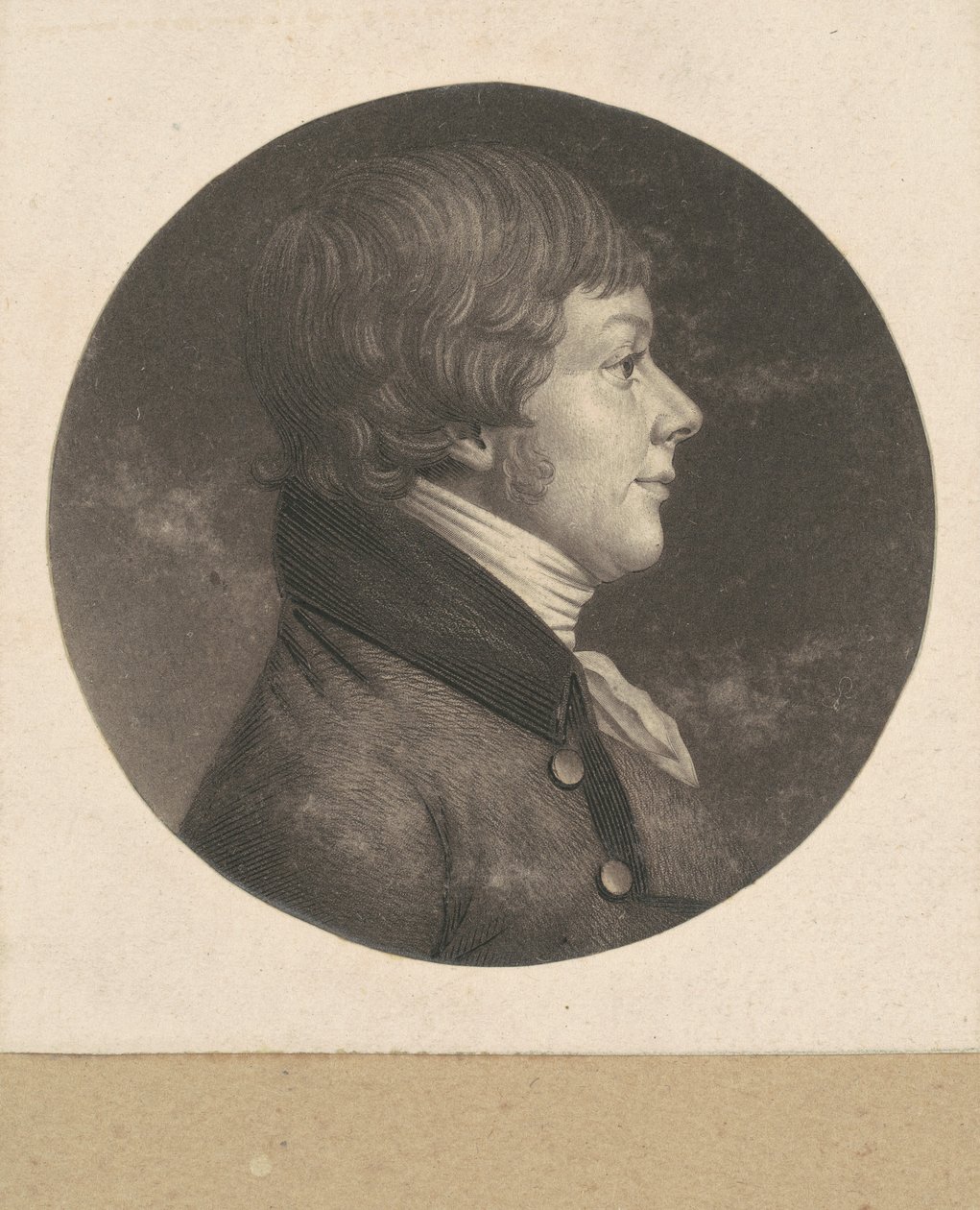 Onbekende Man door Charles B. J. Févret de Saint Mémin