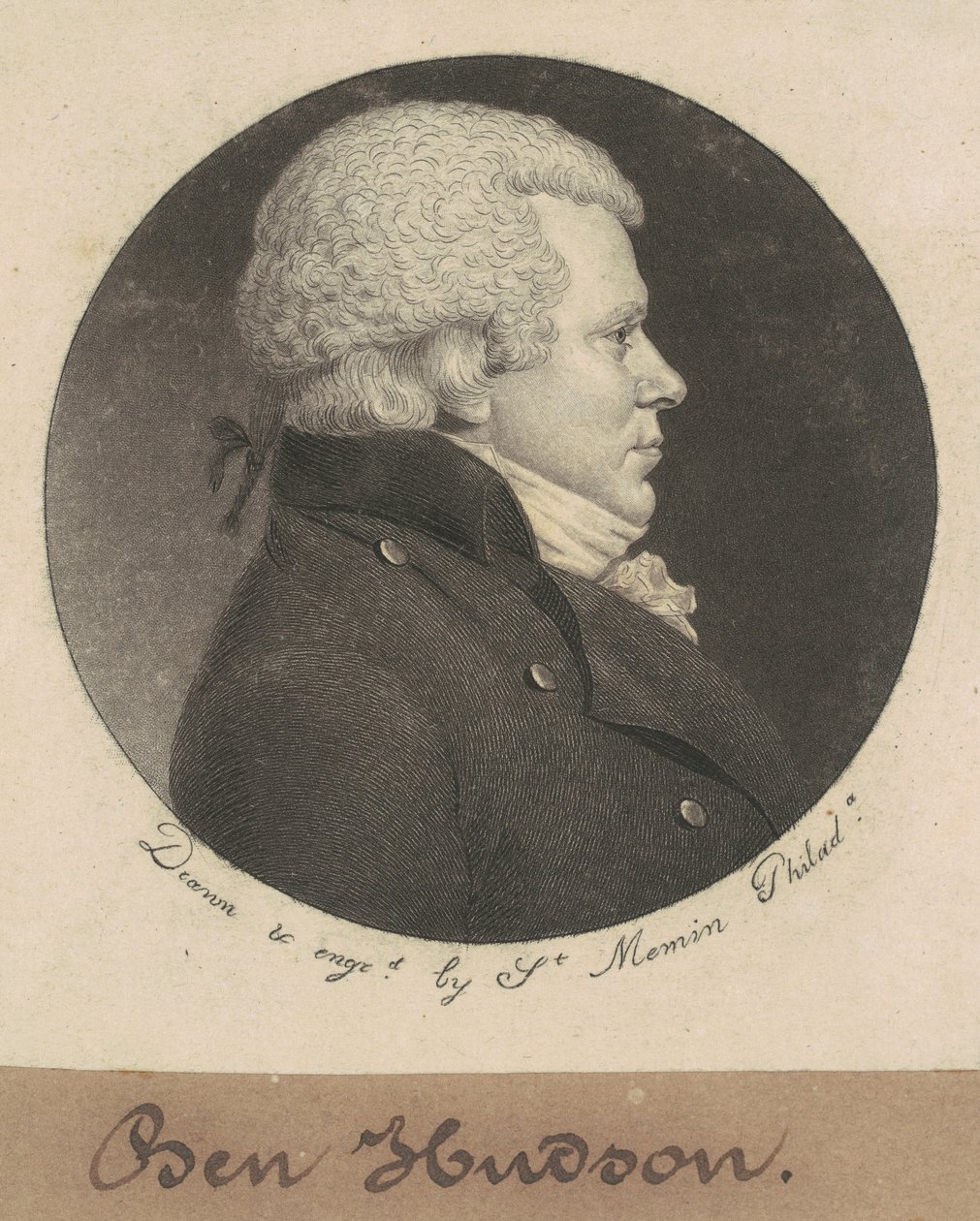 William Hudson door Charles B. J. Févret de Saint Mémin