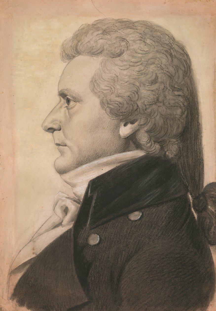 Caleb Swan door Charles Balthazar Julien Févret de Saint-Mémin